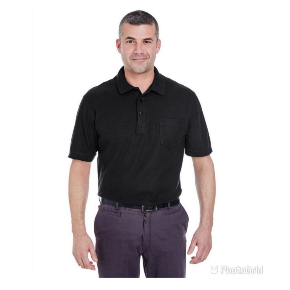 Ultraclub Men's Whisper Pocket Pique Polo